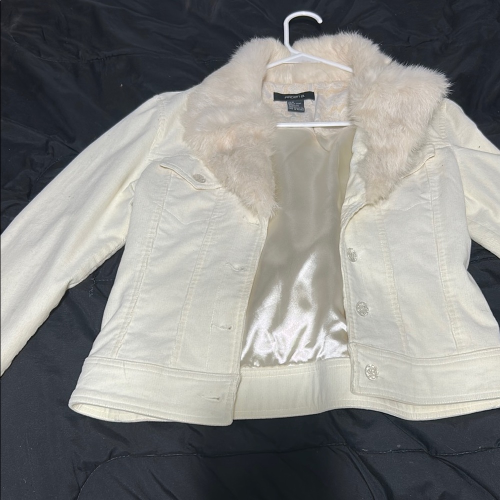 Arden B Cream Jean Jacket